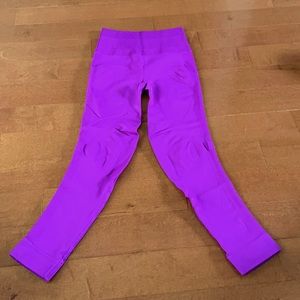 Lululemon Purple Warm Zone In Crop 7/8 Tights *fuschia